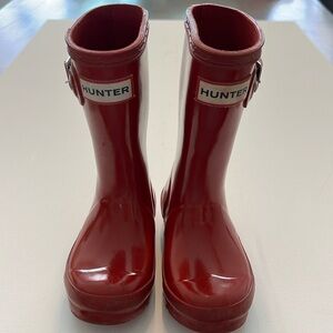 High Gloss Red Hunter Boots 9T